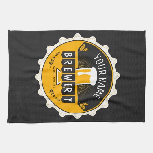 Petten bast brouwerijbier theedoek (Horizontaal)