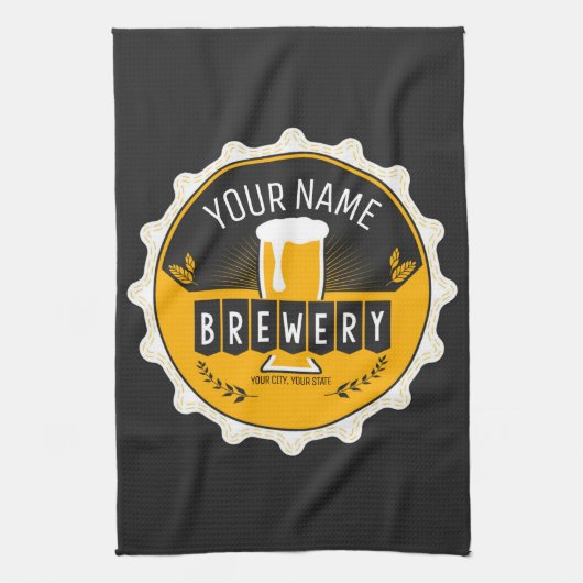 Petten bast brouwerijbier theedoek (Verticaal)