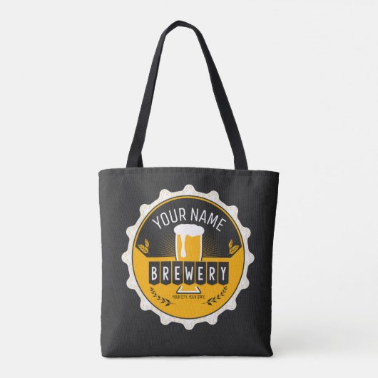 Petten bast brouwerijbier tote bag (Achterkant)