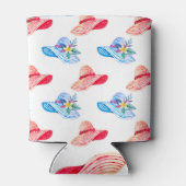 Petten blauw en rood blikjeskoeler (Achterkant)