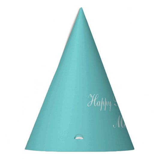 Petten blauwgroen Sky Happy Birthday Party Feesthoedjes (Links)