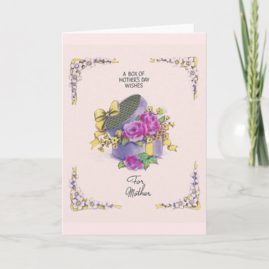  Petten doos met Moederdag Flowers Kaart (Voorkant)