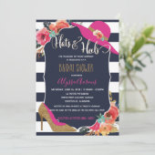 Petten en Heels Bridal Shower Invitation Kaart (Staand voorkant)