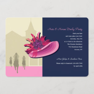 Petten en paarden 2 Derby-uitnodigingen Kaart