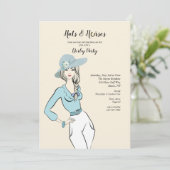 Petten en paarden Derby Party Invitation Kaart (Staand voorkant)