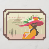 Petten en paarden Derby-uitnodigingen Kaart (Voorkant / Achterkant)