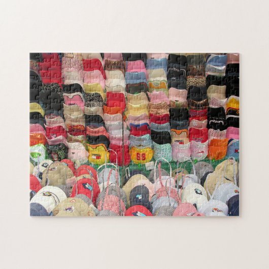 petten en petten in de ogen springende puzzel legpuzzel (Horizontaal)