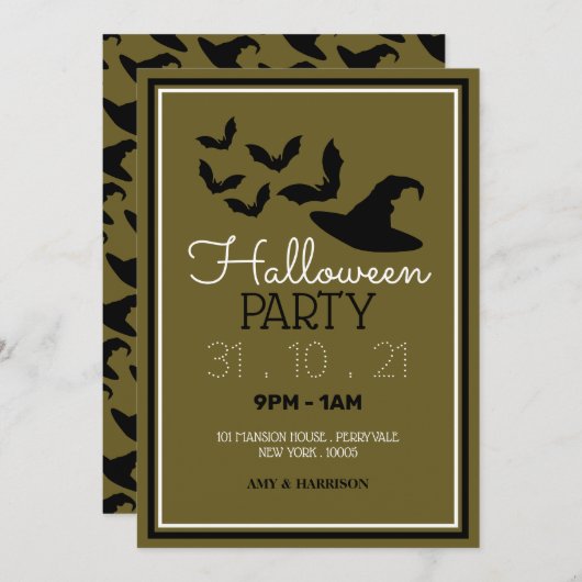 Petten en vleermuizen, Halloween Party (Voorkant / Achterkant)