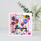 Petten Galore Invitation Kaart (Staand voorkant)