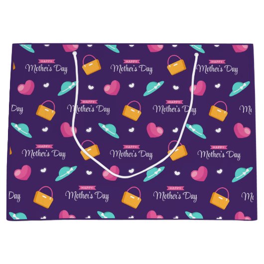 Petten, handtassen en harten Moederdag Groot Cadeauzakje (Voorkant)