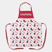 Petten Kousen Snoep Canes Design Schort (Voorkant)