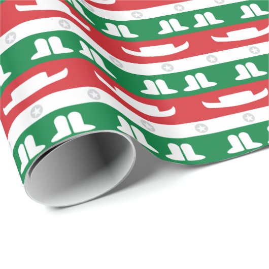 Petten, laarzen en sterren, van Texas, omwikkelend Cadeaupapier (Rol Hoek)