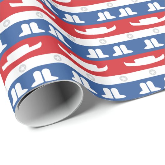 Petten, laarzen en sterren, van Texas, omwikkelend Cadeaupapier (Rol Hoek)