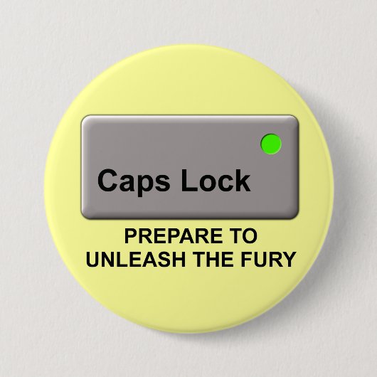 Petten Lock Fury Funny Button Badge Humor (Voorkant)