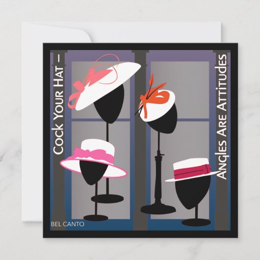 Petten met attitudes uitnodigen kaart (Voorkant)