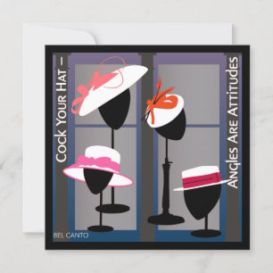 Petten met attitudes uitnodigen kaart