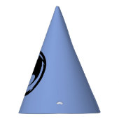 Petten met zwarte drakenblauwe feestjes feesthoedjes (Rechts)