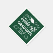 Petten OFF BEWERKBARE KLEUR Afstuderen servetten (Hoek)