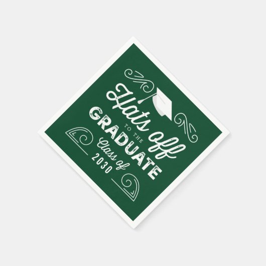 Petten OFF BEWERKBARE KLEUR Afstuderen servetten (Hoek)