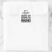 Petten omhoog Zadel omhoog Butts down RIDE! Vierkante Sticker (Tas)