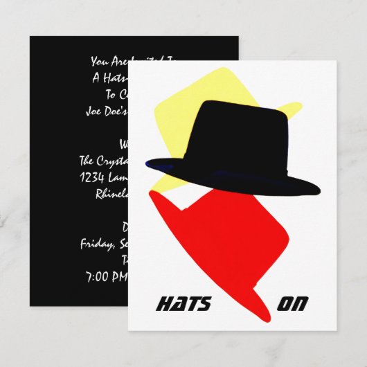 PETTEN OP BUITENLANDSE PARTIJ nodigen Uitnodiginge Kaart (Voorkant / Achterkant)