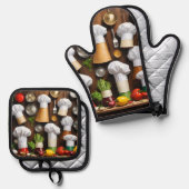 Petten Ovenwant & Pannenlap Set (Voorkant / Achterkant)