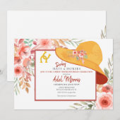 Petten Paarden en bloemen Debby Theme Birthday Par Kaart (Voorkant / Achterkant)