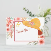 Petten paarden en bloemen Debby Theme Dank u wel Kaart (Staand voorkant)