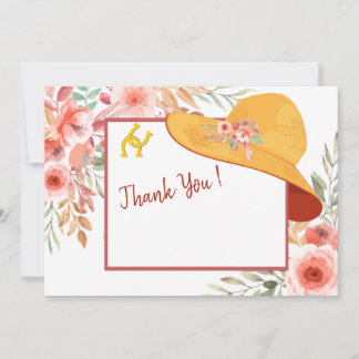 Petten paarden en bloemen Debby Theme Dank u wel Kaart