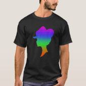 Petten schaduwen verzamelen in regenboogkleur t-shirt (Voorkant)