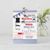 Petten, snufjes en glazen 30e verjaardag kaart (Staand voorkant)