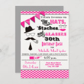 Petten, snufjes en glazen 30e verjaardag kaart (Voorkant / Achterkant)