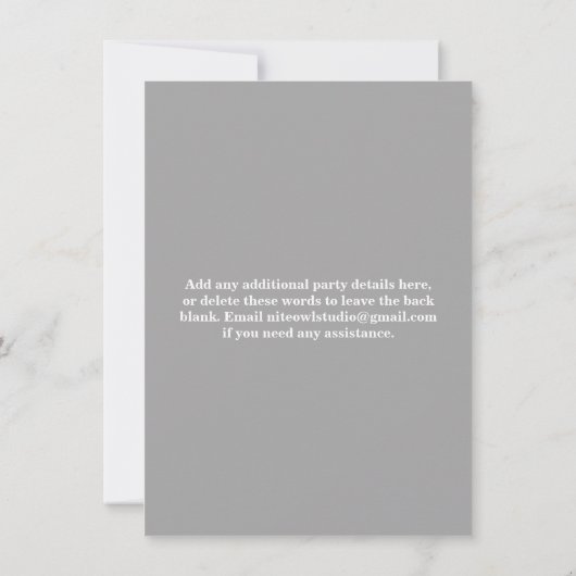 Petten, snufjes en glazen 30e verjaardag kaart (Achterkant)