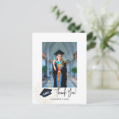 Petten uit Afstuderen dank u foto Briefkaart (Staand voorkant)