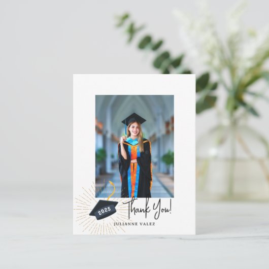 Petten uit Afstuderen dank u foto Briefkaart (Staand voorkant)