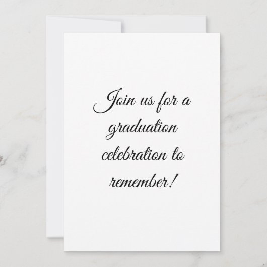 Petten uit en hield hoog afstuderen Uitnodigingska Kaart (Achterkant)