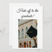 Petten uit en hield hoog afstuderen Uitnodigingska Kaart (Voorkant / Achterkant)