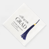 Petten uit naar Afstudeerder Blue & Gold Tassel Af Servet (Hoek)