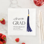 Petten uit naar Afstudeerder Blue & Gold Tassel Af Servet (Insitu)