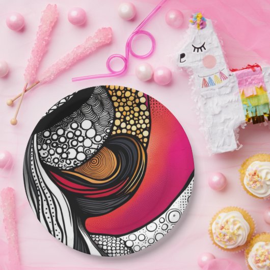 Petten uit papieren bordje (Feest)