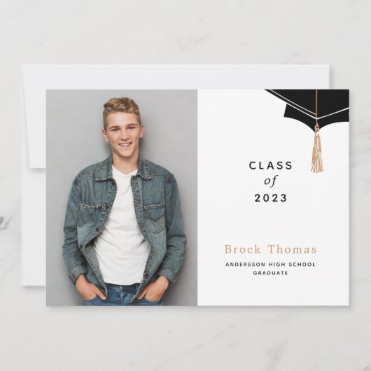 Petten van Afstuderen Foto aankondiging (Voorkant)