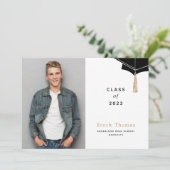 Petten van Afstuderen Foto aankondiging (Staand voorkant)