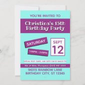 Petten van Alpaca Wearing Party Kaart (Achterkant)