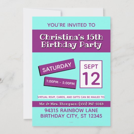 Petten van Alpaca Wearing Party Kaart (Achterkant)