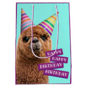 Petten van Alpaca Wearing Party Medium Cadeauzakje (Achterkant)