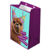 Petten van Alpaca Wearing Party Medium Cadeauzakje (Achterkant Gekanteld)