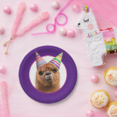 Petten van Alpaca Wearing Party Papieren Bordje (Feest)