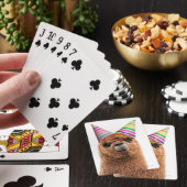 Petten van Alpaca Wearing Party Pokerkaarten (Insitu)