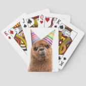 Petten van Alpaca Wearing Party Pokerkaarten (Achterkant)