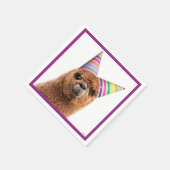 Petten van Alpaca Wearing Party Servet (Hoek)